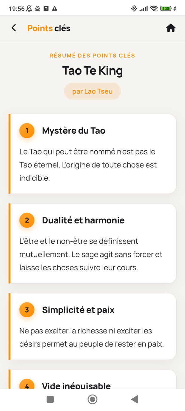 Fiche détaillée des points clés